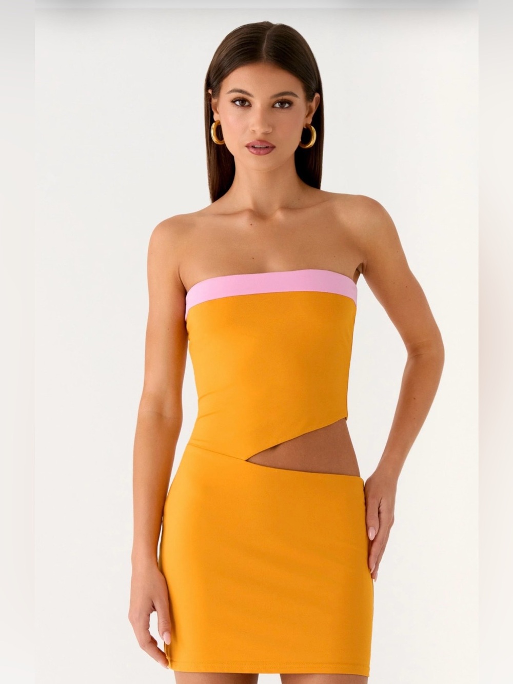 Peppermayo Ica Mini Cut Out Dress - Rust